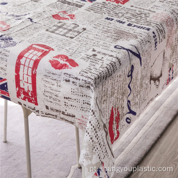 Impressão personalizada descartável PEVA Flannel Toalha de Tablecloth